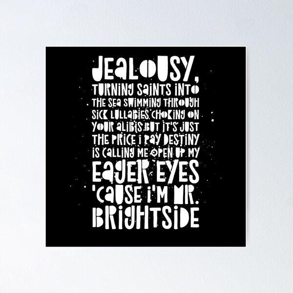 Mr Brightside : The Killers Lyrics Poster RB0301 product Offical thekillers Merch