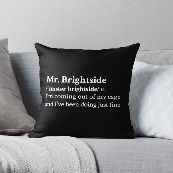 Mr. Brightside by The Killers Black Throw Pillow RB0301 product Offical thekillers Merch