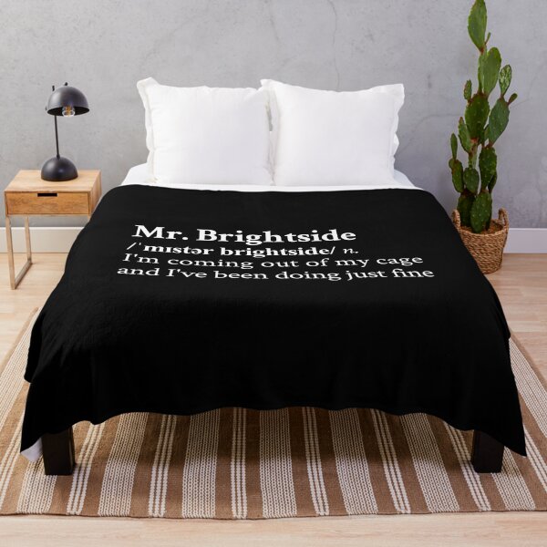 Mr. Brightside by The Killers Black Throw Blanket RB0301 product Offical thekillers Merch