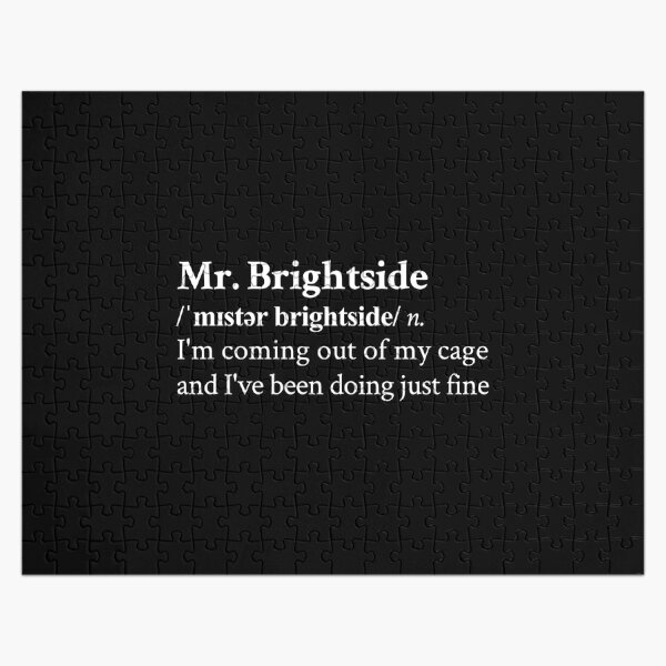 Mr. Brightside by The Killers Black Jigsaw Puzzle RB0301 product Offical thekillers Merch
